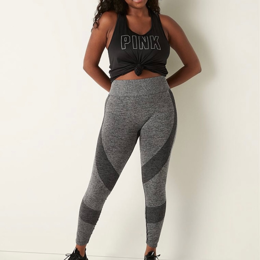 VS PINK marled gray leggings